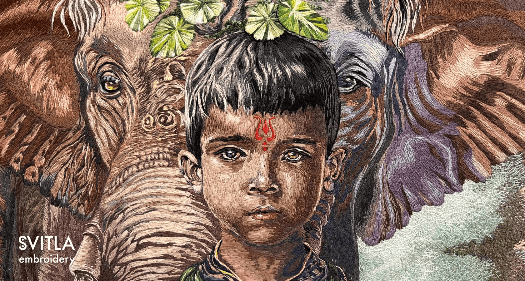 Ganesha — Thread Painting by SVITLA