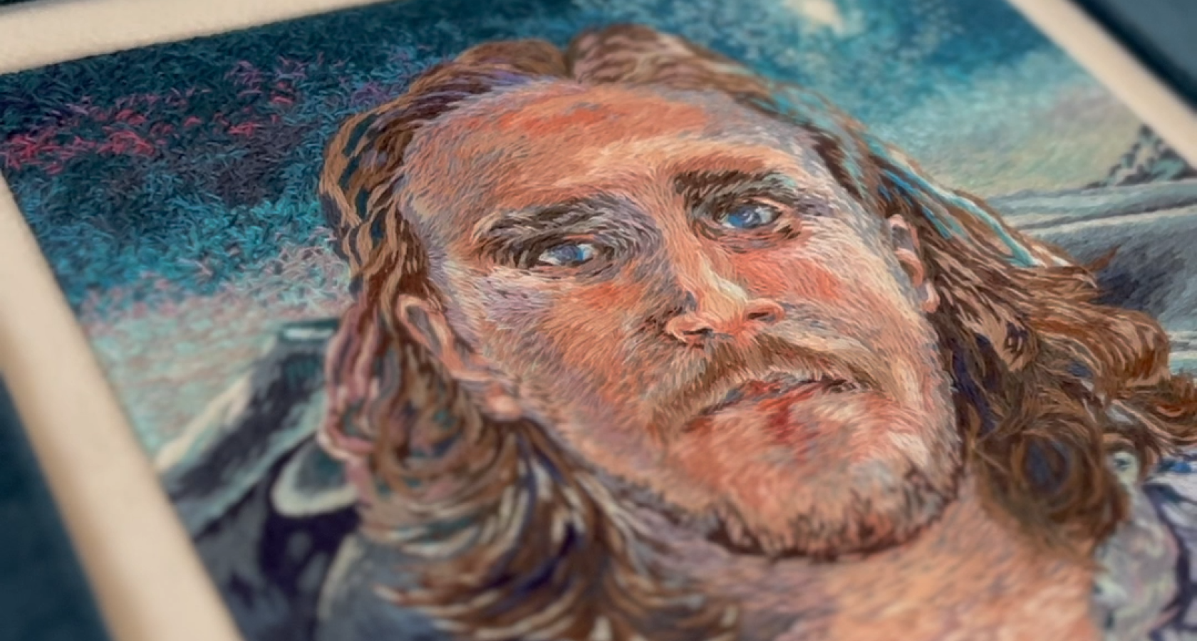 Portrait Artem — thread painting SVITLA